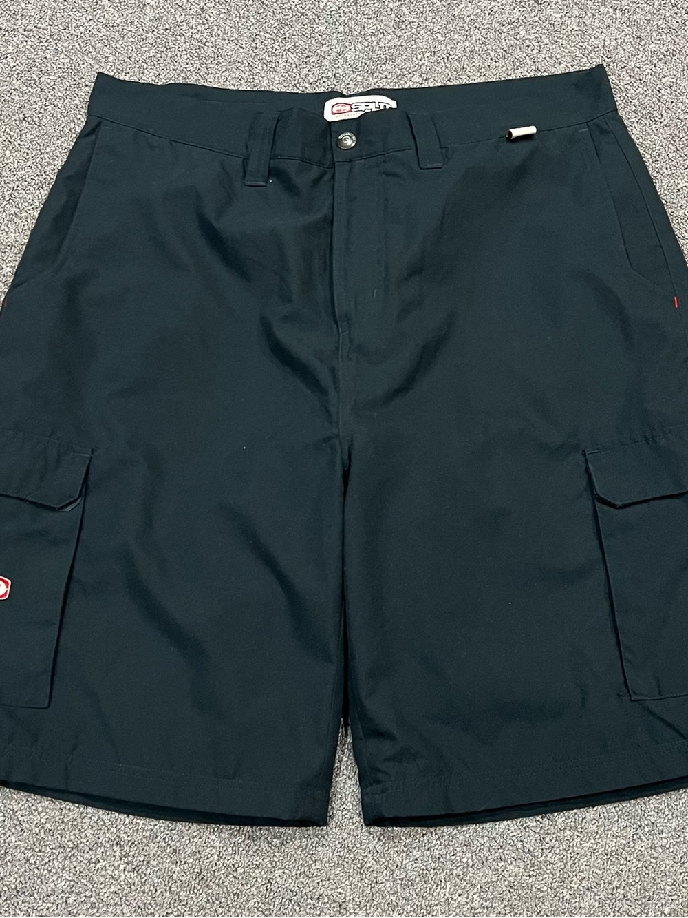split Blue Men's Cargo Shorts with Utility Pockets